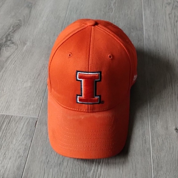 Illinois Fighting Illini Hat Baseball Dad Cap Orange Blue I Logo Adjustable OSFA - Picture 2 of 11